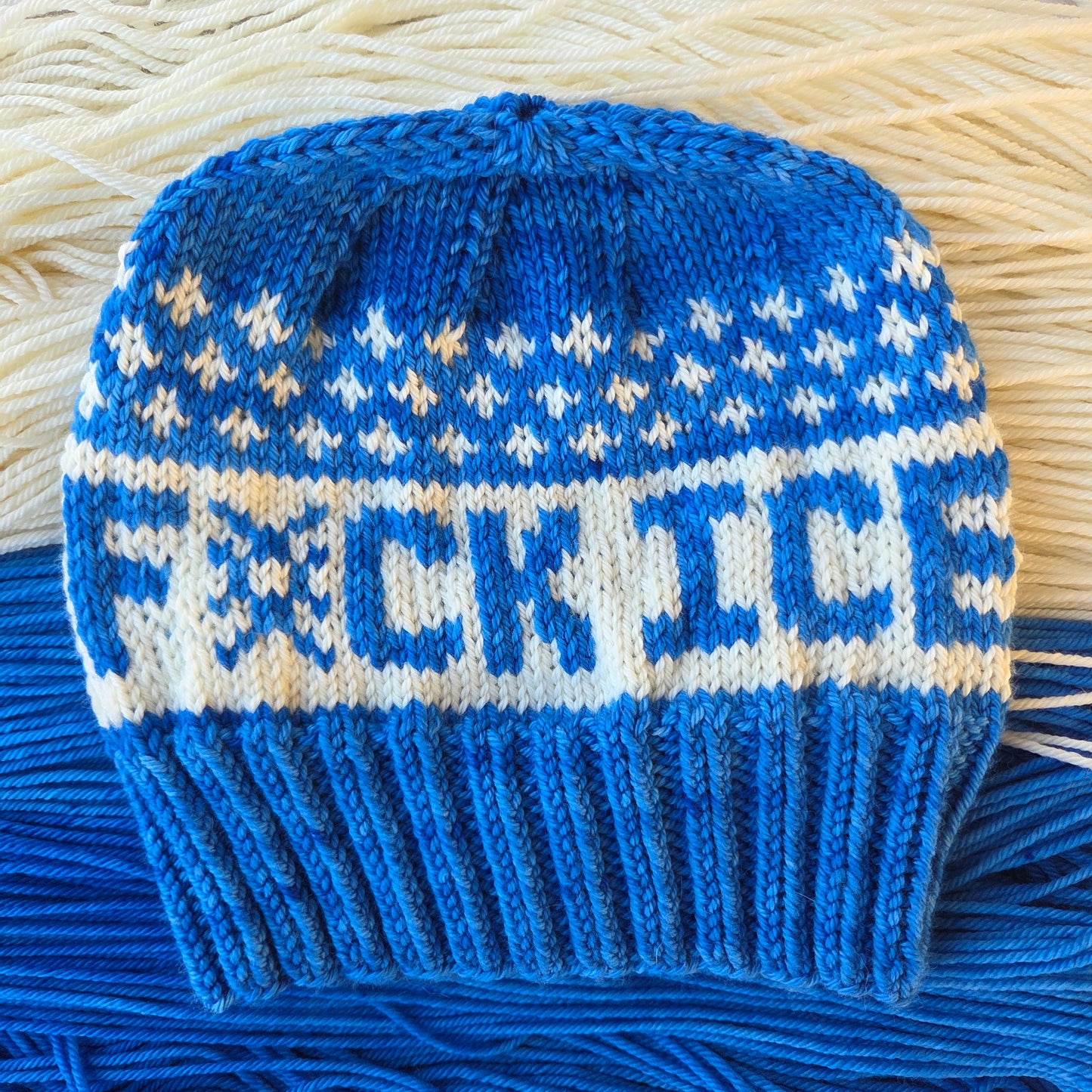 "F*CK ICE" Fairisle Hat Set